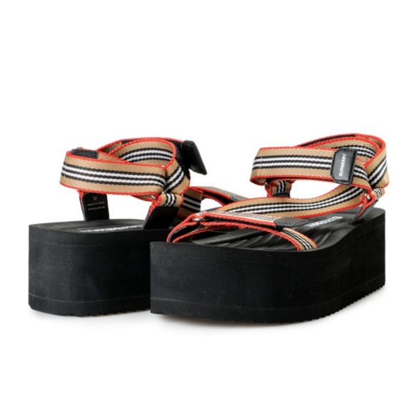 Burberry Platform stripe sandal - Picture 2 of 7